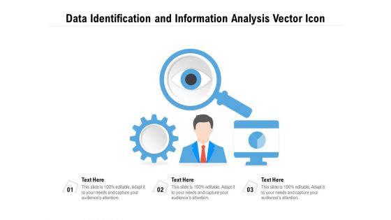 Data Identification And Information Analysis Vector Icon Ppt PowerPoint Presentation Gallery Example PDF