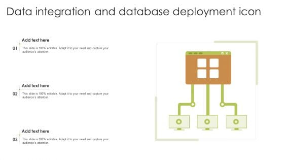 Data Integration And Database Deployment Icon Sample PDF Graphics PDF