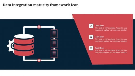 Data Integration Maturity Framework Icon Ppt Portfolio Professional PDF