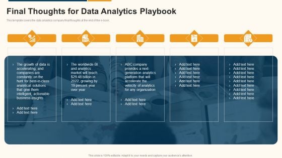 Data Interpretation And Analysis Playbook Final Thoughts For Data Analytics Playbook Graphics PDF