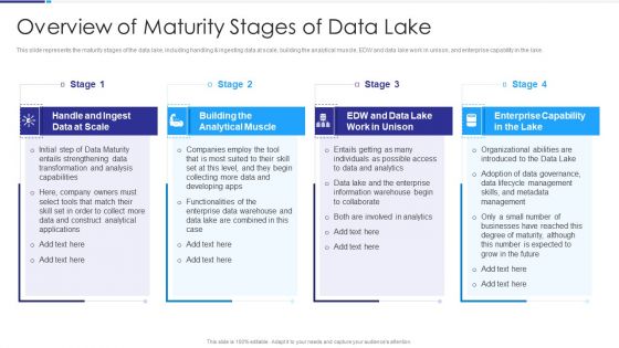 Data Lake Architecture Overview Of Maturity Stages Of Data Lake Ppt Model Samples PDF