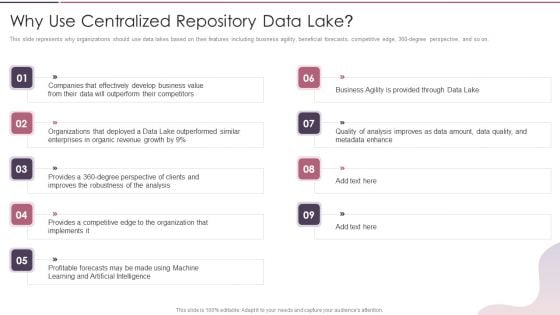 Data Lake Development With Azure Cloud Software Why Use Centralized Repository Data Lake Structure PDF