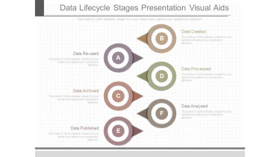 Data Lifecycle Stages Presentation Visual Aids