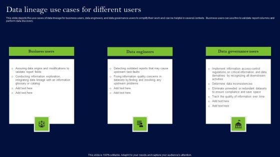 Data Lineage Methods Data Lineage Use Cases For Different Users Download PDF Data Lineage Methods Data Lineage Use Cases For Different Users Download PDF