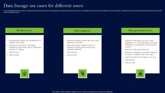 Data Lineage Methods Data Lineage Use Cases For Different Users Download PDF