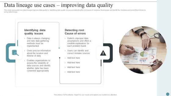 Data Lineage Use Cases Improving Data Quality Deploying Data Lineage IT Summary PDF