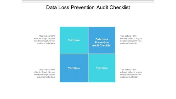 Data Loss Prevention Audit Checklist Ppt PowerPoint Presentation Gallery Example File Cpb