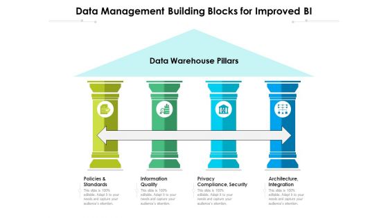 Data Management Building Blocks For Improved BI Ppt PowerPoint Presentation Gallery Design Templates PDF