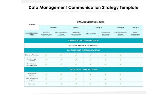 Data Management Communication Strategy Template Ppt PowerPoint Presentation File Slides PDF Data Management Communication Strategy Template Ppt PowerPoint Presentation File Slides PDF