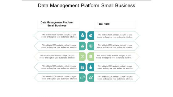 Data Management Platform Small Business Ppt PowerPoint Presentation Styles Designs Download Cpb