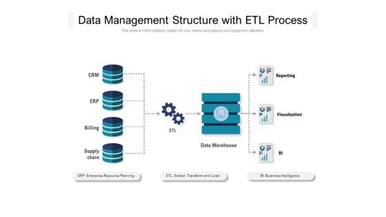 Data Management Structure With ETL Process Ppt PowerPoint Presentation File Files PDF