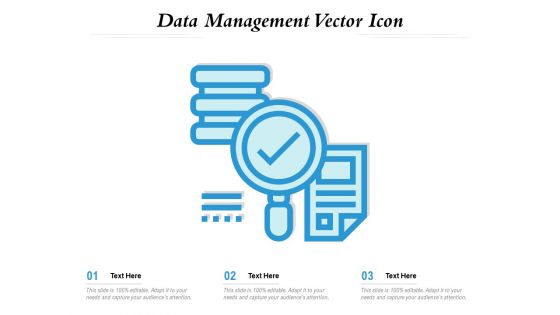 Data Management Vector Icon Ppt PowerPoint Presentation File Visual Aids PDF