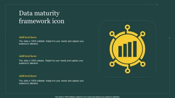 Data Maturity Framework Icon Ppt PowerPoint Presentation Gallery Guide PDF