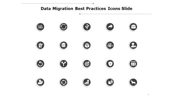 Data Migration Best Practices Icons Slide Target Ppt PowerPoint Presentation Model Shapes