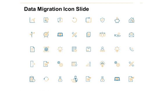 Data Migration Icon Slide Ppt PowerPoint Presentation Portfolio Vector