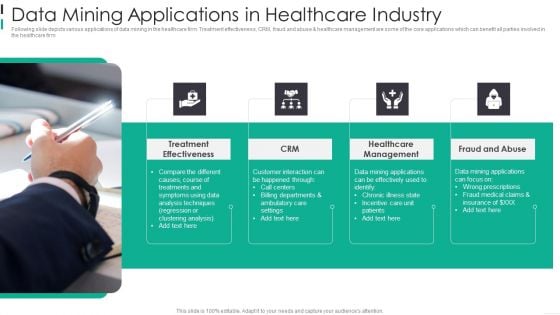 Data Mining Applications In Healthcare Industry Graphics PDF