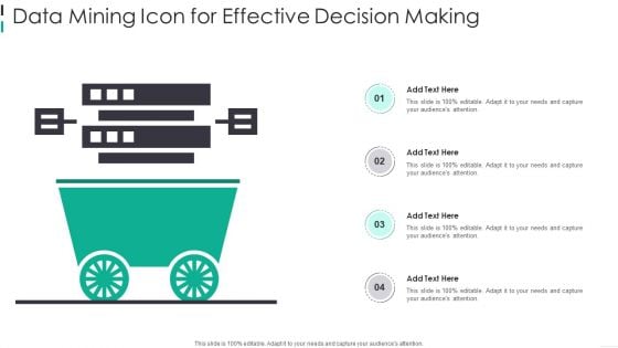 Data Mining Icon For Effective Decision Making Clipart PDF