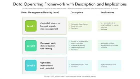 Data Operating Framework With Description And Implications Guidelines PDF