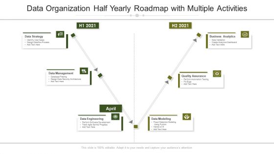 Data Organization Half Yearly Roadmap With Multiple Activities Pictures