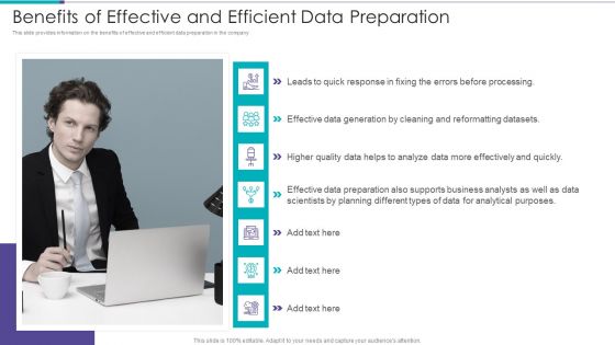 Data Preparation Infrastructure And Phases Benefits Of Effective And Efficient Data Preparation Topics PDF