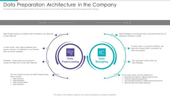 Data Preparation Infrastructure And Phases Data Preparation Architecture In The Company Elements PDF