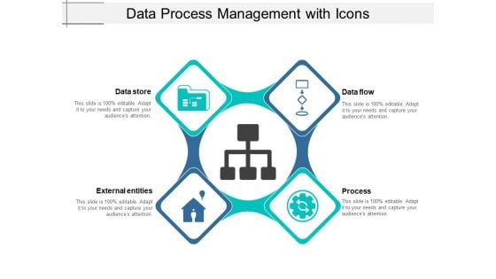 Data Process Management With Icons Ppt PowerPoint Presentation Infographic Template Images