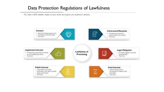 Data Protection Regulations Of Lawfulness Ppt PowerPoint Presentation Slides Elements PDF