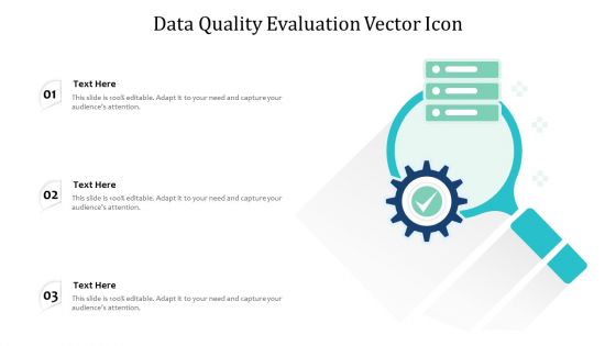 Data Quality Evaluation Vector Icon Ppt PowerPoint Presentation File Example PDF