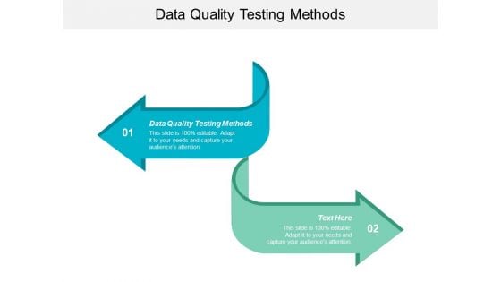 Data Quality Testing Methods Ppt PowerPoint Presentation Pictures Mockup Cpb