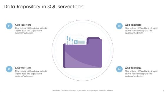 Data Repository Icon Ppt PowerPoint Presentation Complete Deck With Slides
