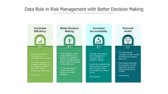 Data Role In Risk Management With Better Decision Making Ppt PowerPoint Presentation Professional Images PDF Data Role In Risk Management With Better Decision Making Ppt PowerPoint Presentation Professional Images PDF