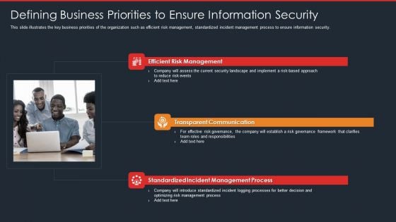 Data Safety Initiatives Defining Business Priorities To Ensure Information Security Slides PDF