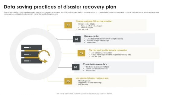 Data Saving Practices Of Disaster Recovery Plan Professional PDF