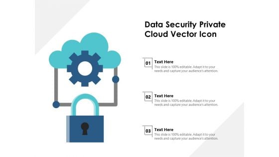 Data Security Private Cloud Vector Icon Ppt PowerPoint Presentation Icon Layouts PDF