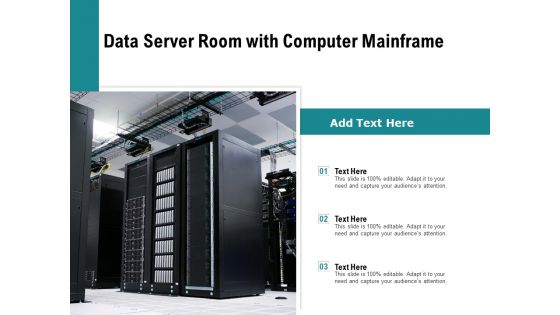 Data Server Room With Computer Mainframe Ppt PowerPoint Presentation Styles Brochure PDF
