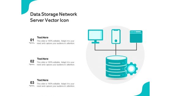 Data Storage Network Server Vector Icon Ppt PowerPoint Presentation Gallery Graphics PDF