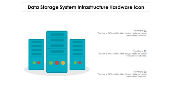 Data Storage System Infrastructure Hardware Icon Ppt PowerPoint Presentation Gallery Icons PDF