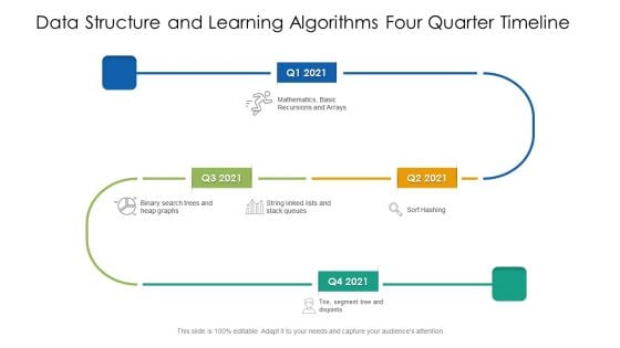 Data Structure And Learning Algorithms Four Quarter Timeline Graphics