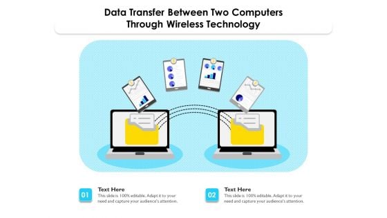 Data Transfer Between Two Computers Through Wireless Technology Ppt PowerPoint Presentation Gallery Design Templates PDF