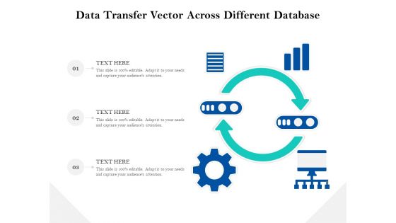 Data Transfer Vector Across Different Database Ppt PowerPoint Presentation Styles Icons PDF
