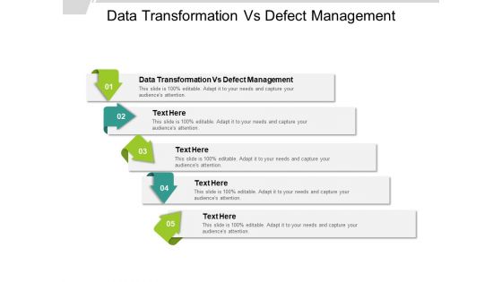 Data Transformation Vs Defect Management Ppt PowerPoint Presentation Show Display Cpb