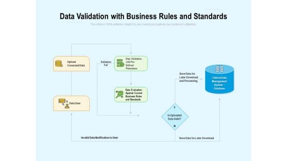 Data Validation With Business Rules And Standards Ppt PowerPoint Presentation Model Background Image PDF