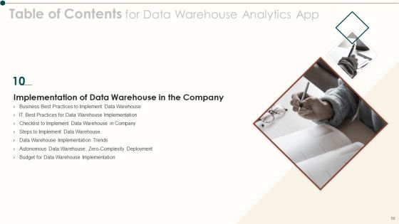 Data Warehouse Analytics App Ppt PowerPoint Presentation Complete Deck With Slides Slide50