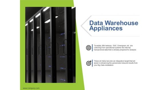 Data Warehouse Appliances Ppt PowerPoint Presentation Summary Graphic Tips