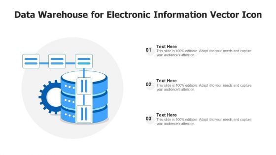 Data Warehouse For Electronic Information Vector Icon Ppt PowerPoint Presentation Gallery Skills PDF