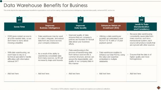 Data Warehouse Implementation Data Warehouse Benefits For Business Microsoft PDF Data Warehouse Implementation Data Warehouse Benefits For Business Microsoft PDF