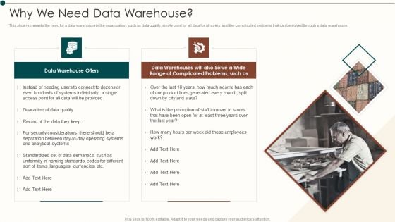 Data Warehouse Implementation Why We Need Data Warehouse Portrait PDF