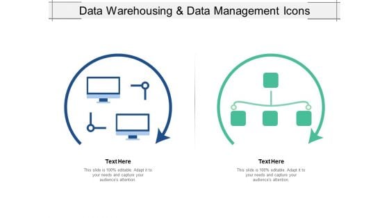Data Warehousing And Data Management Icons Ppt PowerPoint Presentation Styles Graphics