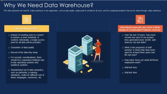 Data Warehousing IT Why We Need Data Warehouse Ppt Styles Picture PDF