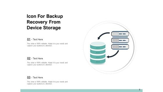 Database Back Up Icon Sync Sign Device Storage Ppt PowerPoint Presentation Complete Deck